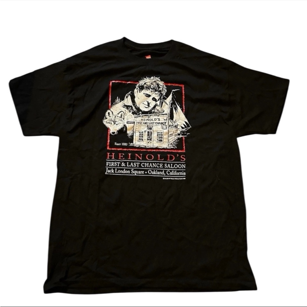 Rare Vintage 1995 Heinold’s First & Last Chance Saloon Black T Shirt Size Large